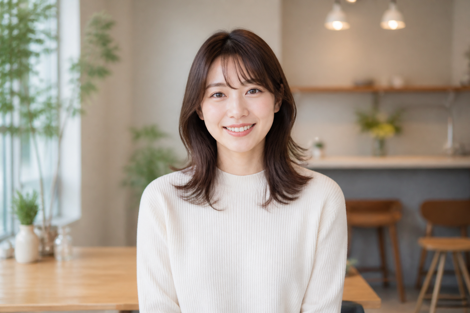 入力例の女性プロフィール写真